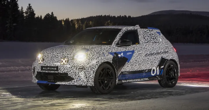Alpine A290, primi test invernali per la nuova sportiva elettrica