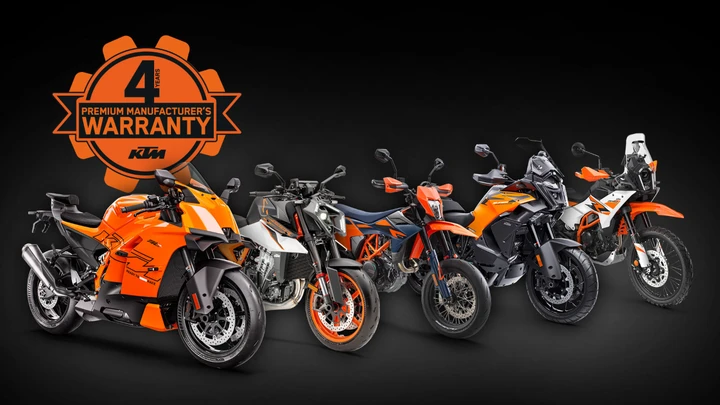 KTM offre 4 anni di garanzia su tutte le moto stradali