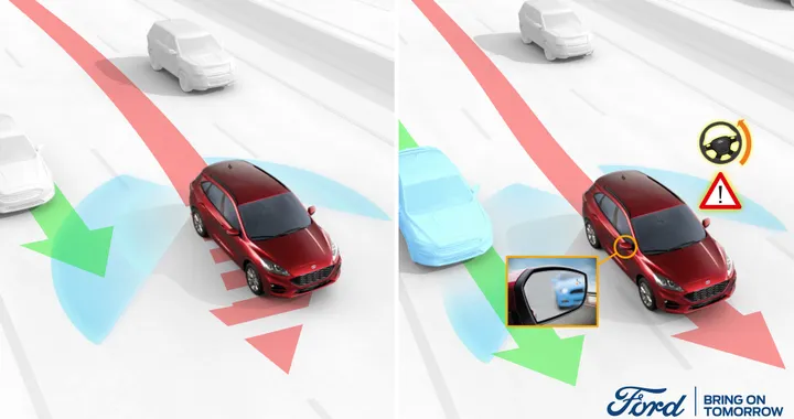 Ford Kuga, meno incidenti da angolo cieco grazie al sistema Blind Spot Assist