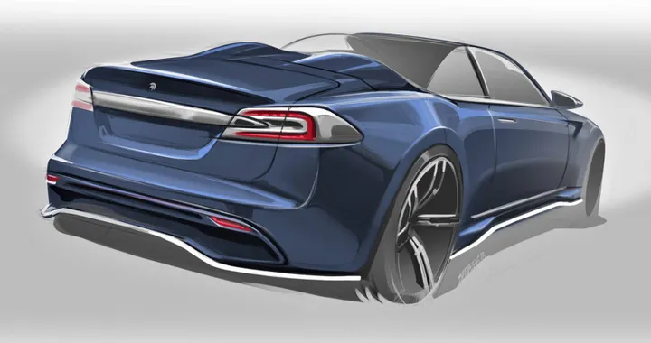 Tesla Model S, Ares Design mostra il bozzetto della Roadster | TEASER