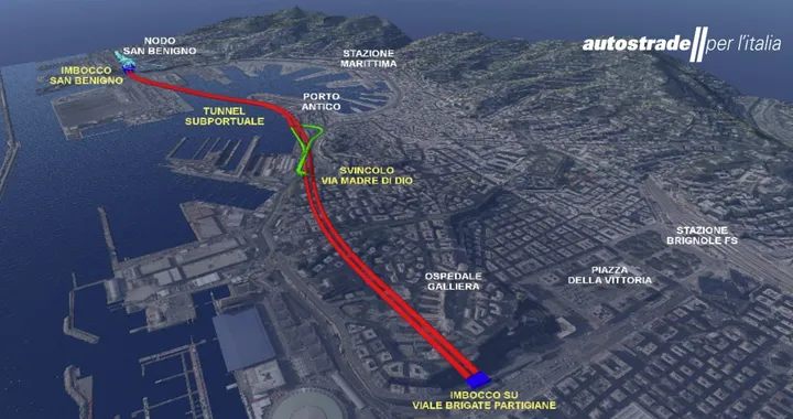 Genova, partono i lavori per il tunnel sottomarino